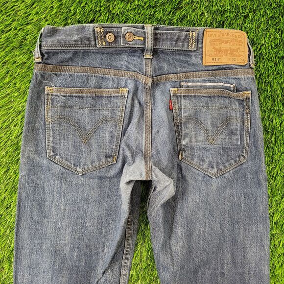 LEVIS 514 Jeans 30x29 (32x30) Faded All-Over Blue - Picture 15 of 16